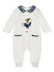 Mayoral Baby Bodysuit Long-Sleeved Velvet Ecru