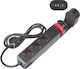 Adeleq Power Strip 3 Positions with 2 USB-A, 1 USB-C and Cable 1.5m