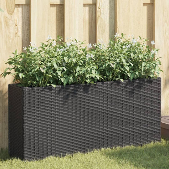 vidaXL Zardiniere Plas­tice Negre 90x20x40cm