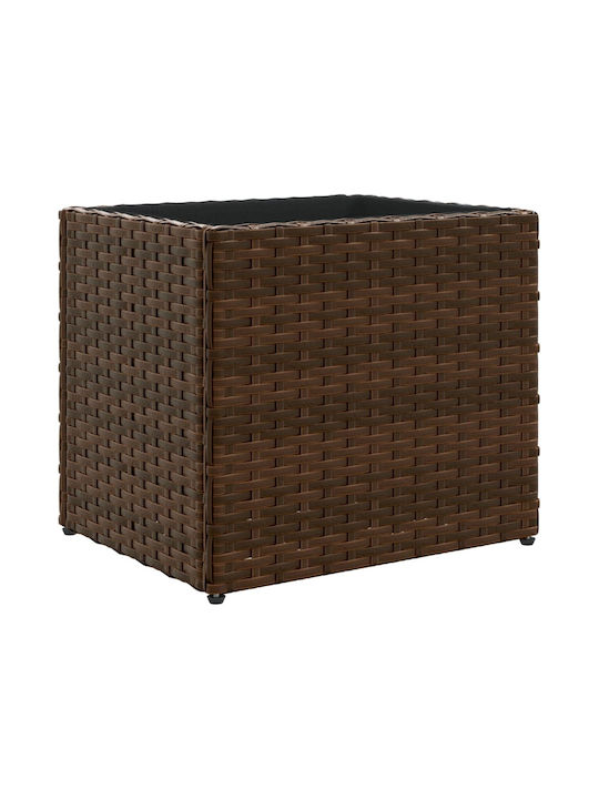 vidaXL Ζαρντινιέρα Πλαστική Καφέ 36x30x32εκ.
