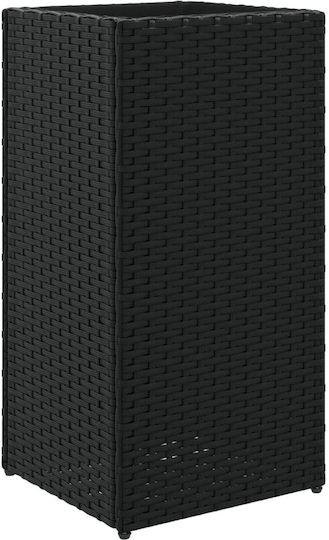 vidaXL Кутия За Саксии Пластмасова Черна 30x30x60см
