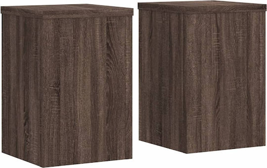 vidaXL Pflanzenständer Holz Braun 20cmx20cmx30cmcm. 2Stück