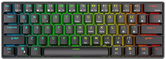Royal Kludge RK61 Wireless Gaming Mechanical Keyboard 60% with Custom Brown Switches and RGB Lighting English US
