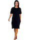 Asel Sommer Damen Nachthemd Schwarz