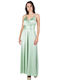 Summer Maxi Dress for Wedding Christening Satin Green