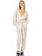 Women's High-waisted Fabric Trousers Beige
