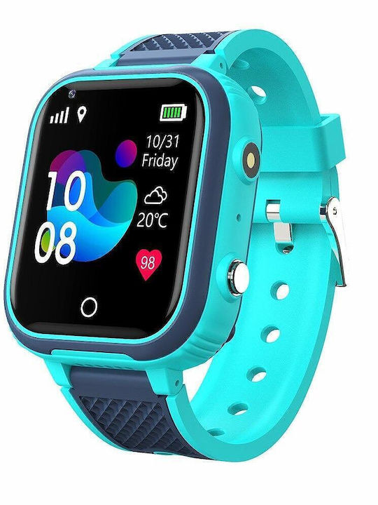 Kids Smart Watch Nubi Lt21 4G SIM Card Camera GPS+LBS+Wi-Fi Tracking Waterproof IP67 Blue