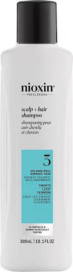 Nioxin Scalp & Hair Shampoo System 3 Σαμπουάν κατά της Τριχόπτωσης για Βαμμένα Μαλλιά 300ml