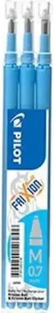 Pilot Frixion BLS-FR7-S3-LB 3 Replacement Inks for Light Blue Pens