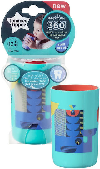Tommee Tippee Παιδικό Ποτηράκι Easiflow Cup από Πλαστικό Πράσινο 250ml για 12m+
