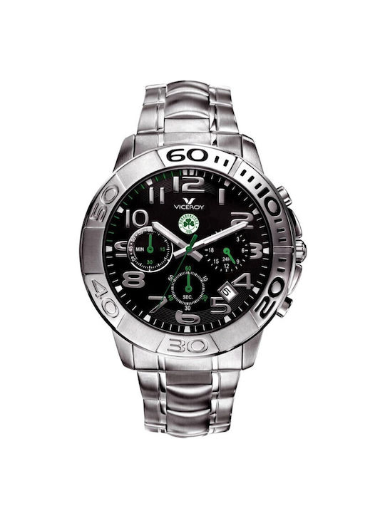 Guess Uhr Chronograph Batterie mit Silber Metallarmband