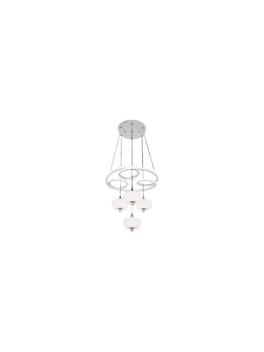 2127 Pendant Light White LED with Warm to Cool White Light 50cm