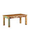 Rectangular Central Coffee Table Made of Solid Wood Multicolour W100xD55xH45cm