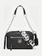 Leder Damen Handtaschen Crossbody Schulter Schwarz