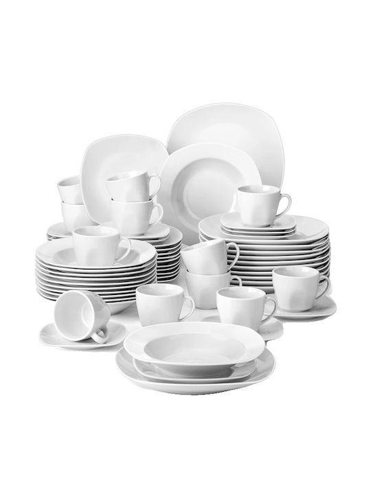 Set de Farfurii Ceramic Alb 30buc 6151015417483