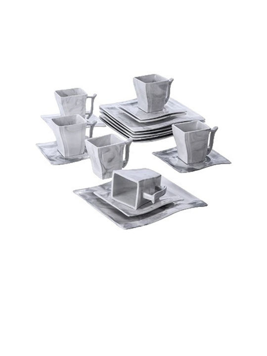 Set de Farfurii Ceramic Gri 18buc 6151009374334