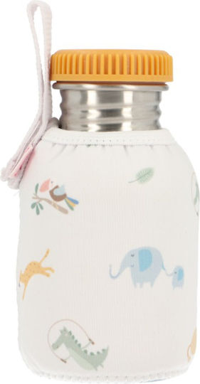 Tutete Kids Water Bottle Thermos Stainless Steel Beige 350ml