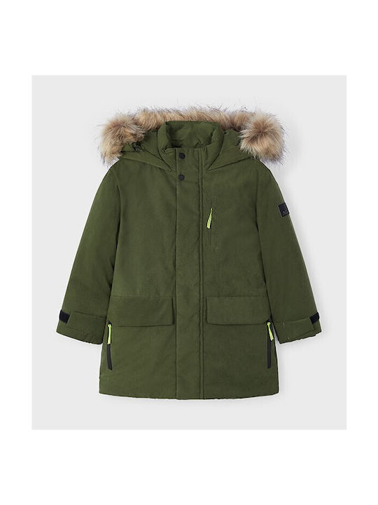 Mayoral Kids Parka with Hood Green