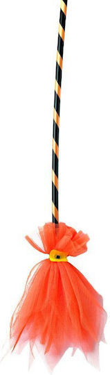 Carnival Broom Orange for Halloween