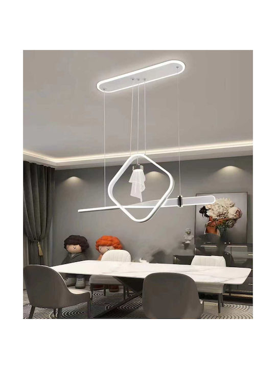 2155 Pendant Light White LED with Warm to Cool White Light 100cm