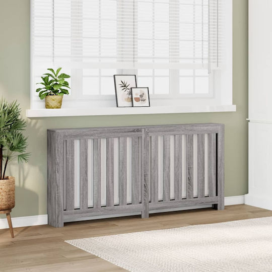 vidaXL Gray Particleboard Radiator Cover 175x20x82cm