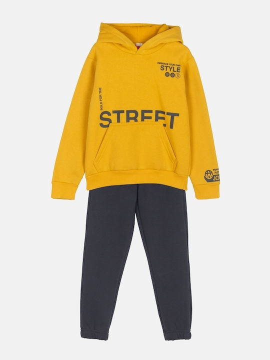 Joyce Kids Sweatpants Set Yellow 2pcs Street