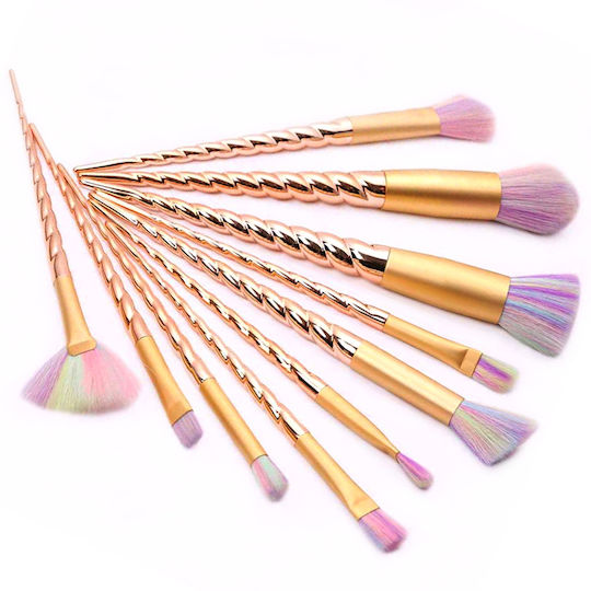 Set mit Make-up-Pinseln aus synthetischem Haar 10Stück