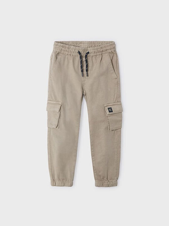 Mayoral Kids Cargo Trousers Beige