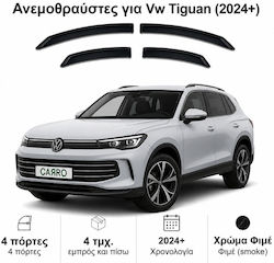 Heko Set Deflectoare Vânt Față și Spate Dark Fime pentru Volkswagen Tiguan 2022+ 4 Bucăți 31037