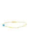 Goldsmith Kids Bracelet ID from Gold-plated Silver with Evil Eye & Σταυρό