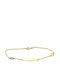 Goldsmith Kids Bracelet ID from Gold-plated Silver with Evil Eye & Σταυρό