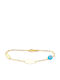 Goldsmith Kids Bracelet ID from Gold-plated Silver with Crown & Baby Girl