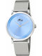 Lotus Watches Γυναικείο Ρολόι Μπαταρίας με Ασημί Μεταλλικό Μπρασελέ