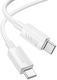 Hoco USB 2.0 Cable USB-C male - USB-C 60W Λευκό 1m