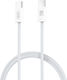 XO USB 2.0 Cable USB-C male - USB-C 60W PD Λευκό 1m 16.005.0356