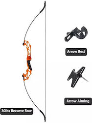 Archery Bow Take-down Design Various Draw Weights 30lbs Orange Recurve