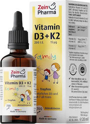 Zein Pharma Витамин D3 + K2 Семейни капки 20 мл