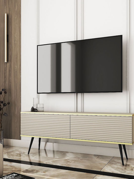 Έπιπλο Τηλεόρασης Μπεζ Μ135xΠ32xΥ53cm