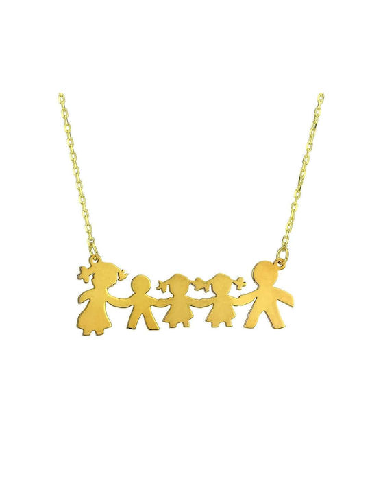 Goldsmith Necklace Family Gold Plated