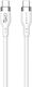 Hyper USB 2.0 Cable USB-C male - USB-C 240W PD Λευκό 1m