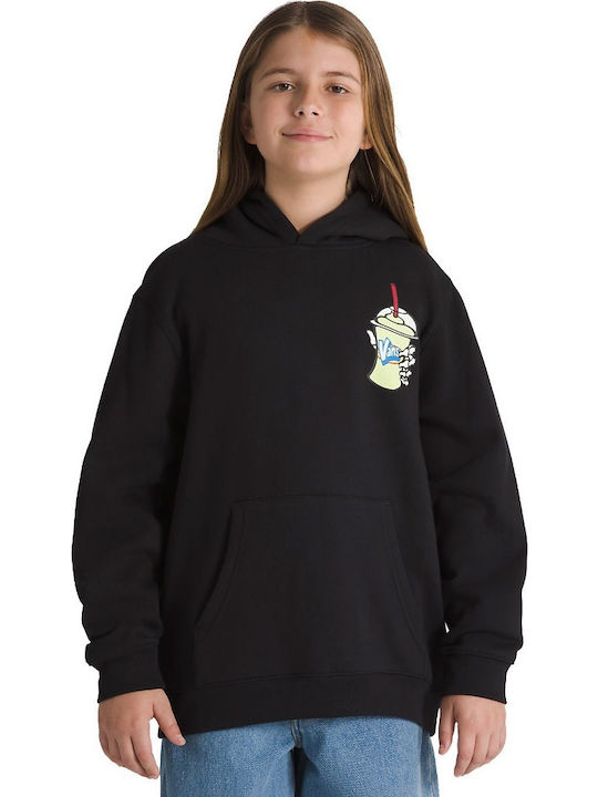 Kids Sweatshirt with Hood and Pockets Black