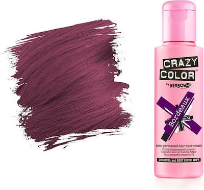 Crazy Color Semi Permanent Temporary Dye 51 Bordeaux 100ml