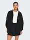 Daze Women's Sweatshirt Jacket Hooded Black