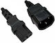 JT1125/1121 IEC C13 - IEC C14 Cable 3m Μαύρο 02.005.0068
