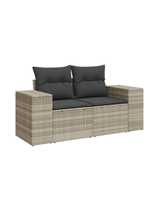 Zweisitziges Sofa Außenbereich Rattan mit Kisse...