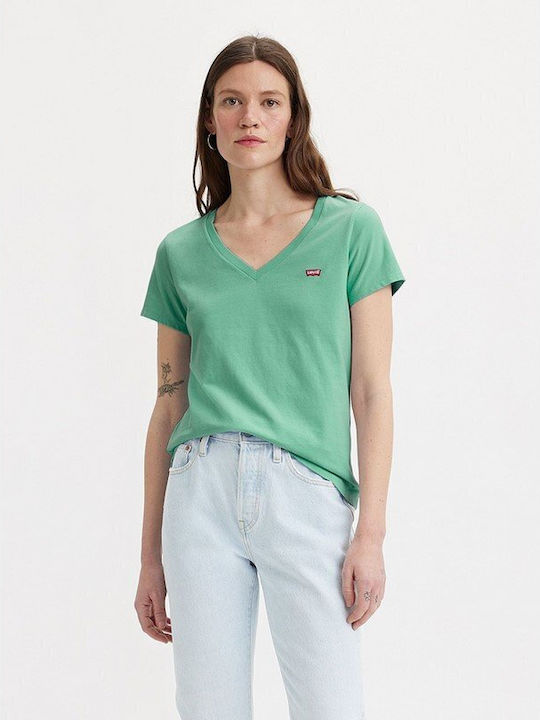 Levi's Women's Blouse Cotton Green