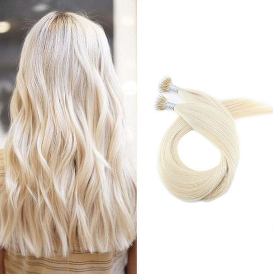 Extensie cu Păr Natural Remy în Blondă Platină Culoare 60 70cm