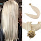 Remy Hair Keratin Extension with Remy Human Hair in Platinum Blonde Colour 60 65cm
