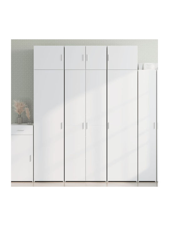 Double Door White Wardrobe 70x42.5x225cm