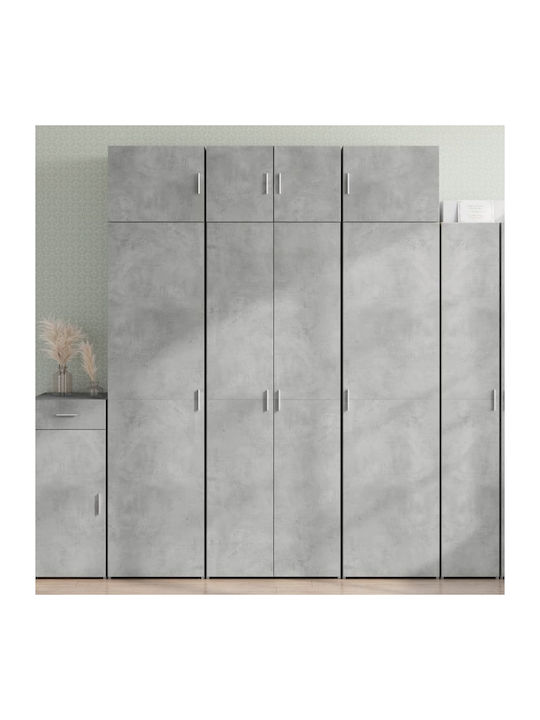 Double Door Wardrobe Gray 70x42.5x225cm